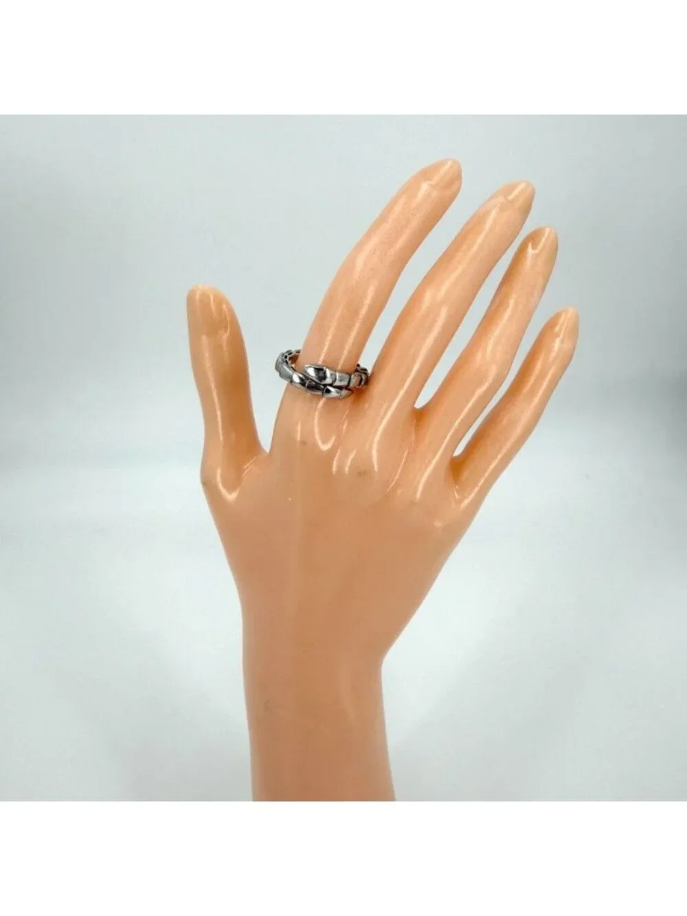 Bvlgari Ring Serpenti Viper 18k WG L White Gold Silver